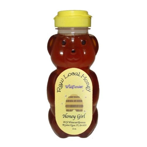 12 oz. Bear Honey Girl Wildflower Honey