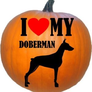 I Love My Doberman Silhouette