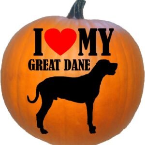 I Love My Great Dane Silhouette